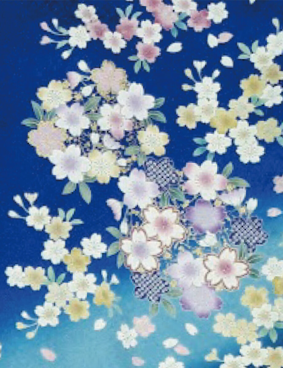 卒業式　卒業式衣装　卒業袴　袴　レンタル　古典　おしゃれ　青　桜　発光　可愛い