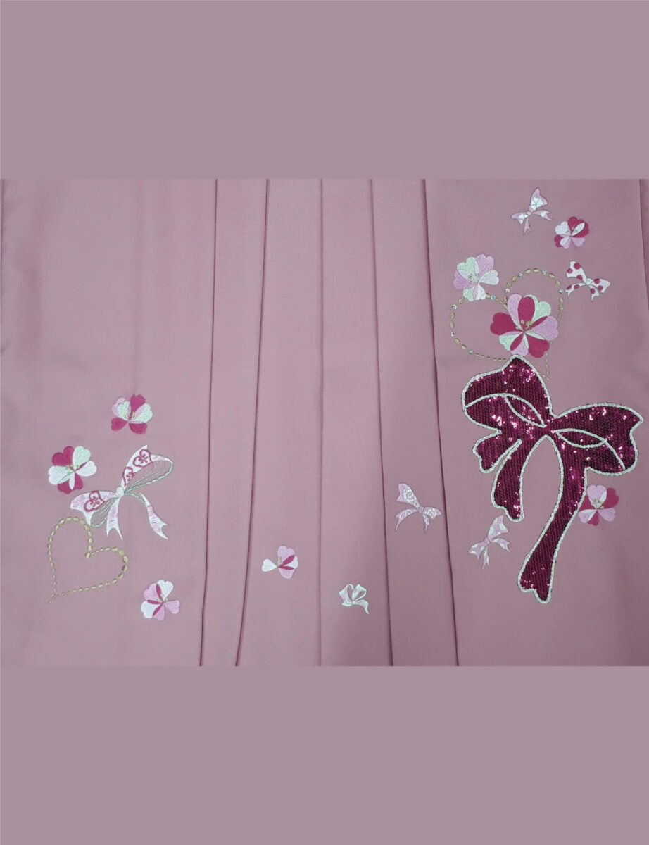 卒業式 卒業式衣装 卒業袴 袴 レンタル 刺繍 ピンク リボン 可愛い スパンコール