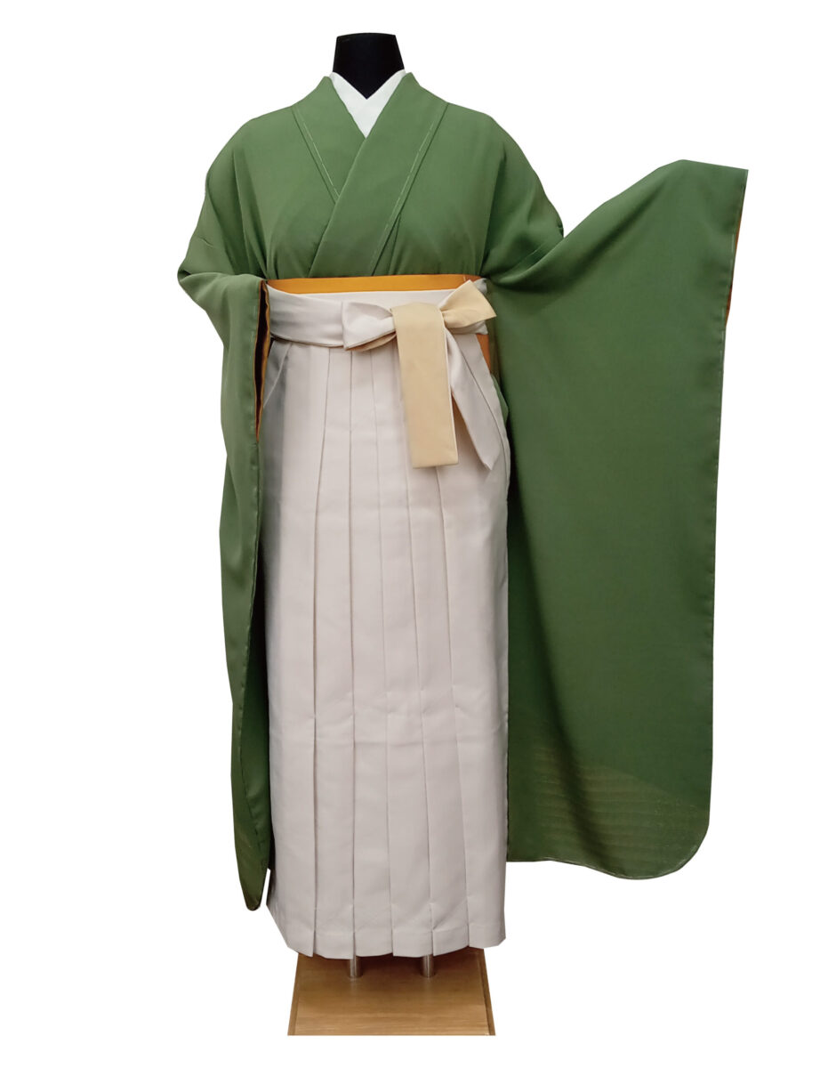 卒業式 卒業式衣装 卒業袴 袴 レンタル 古典 おしゃれ 黄緑 無地 粋