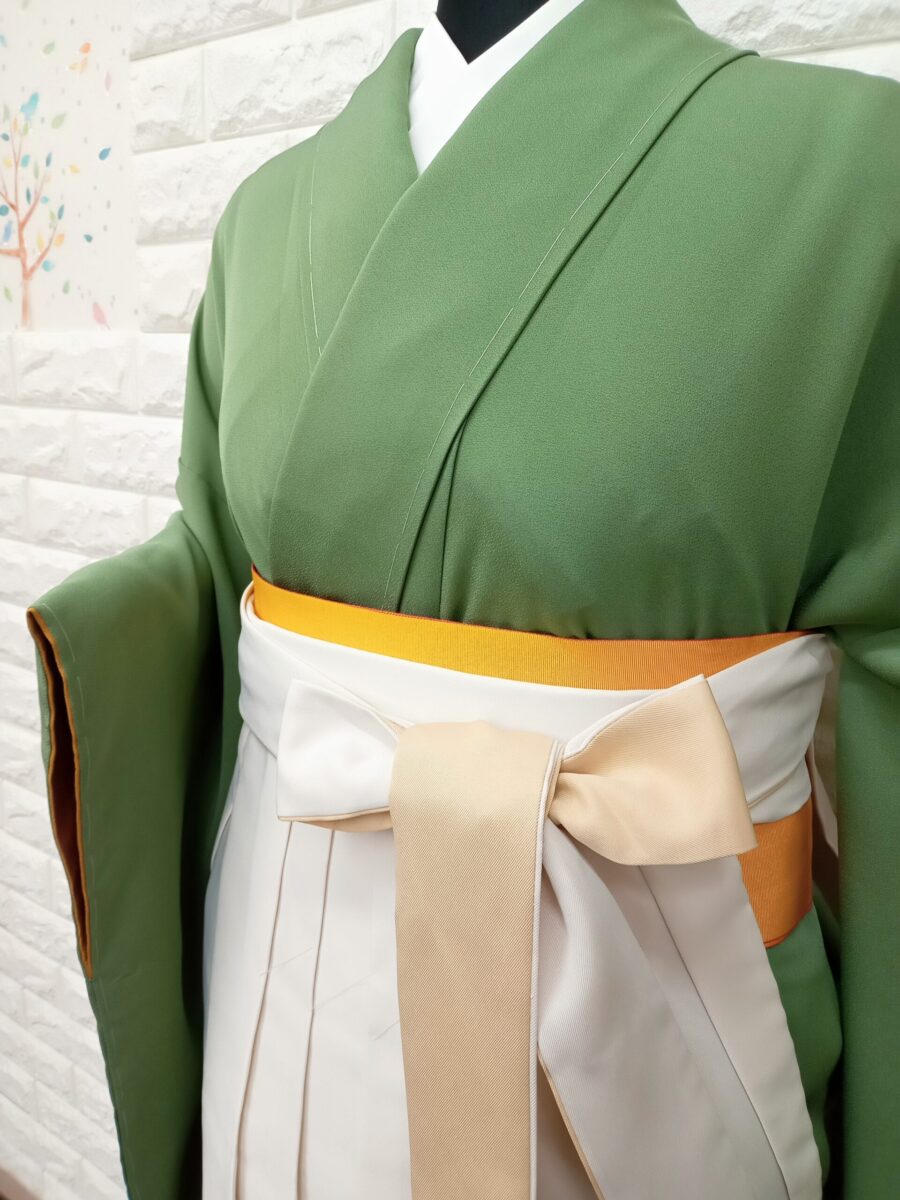 卒業式 卒業式衣装 卒業袴 袴 レンタル 古典 おしゃれ 黄緑 無地 粋