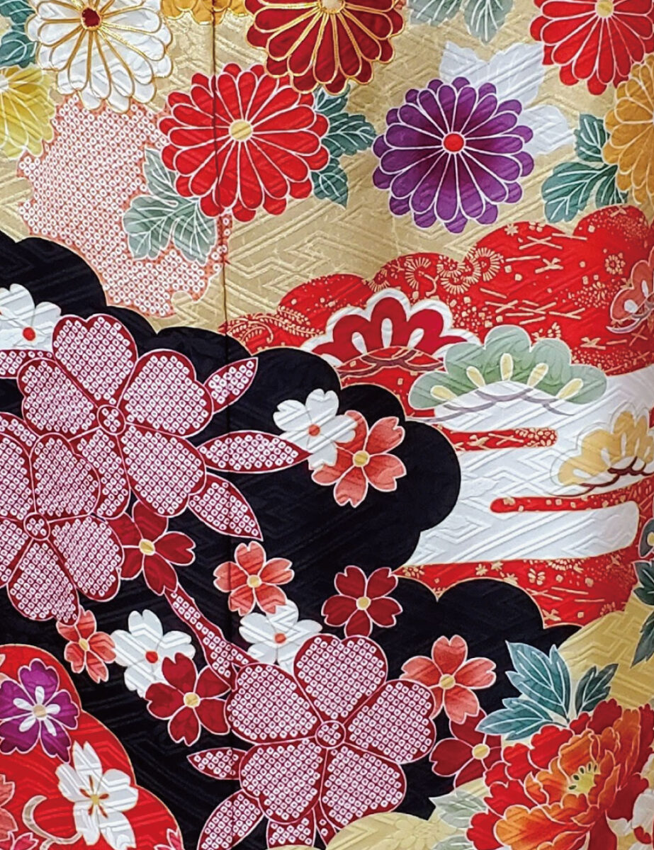 古典振袖　晴れ着　振袖レンタルSサイズ　四季の花