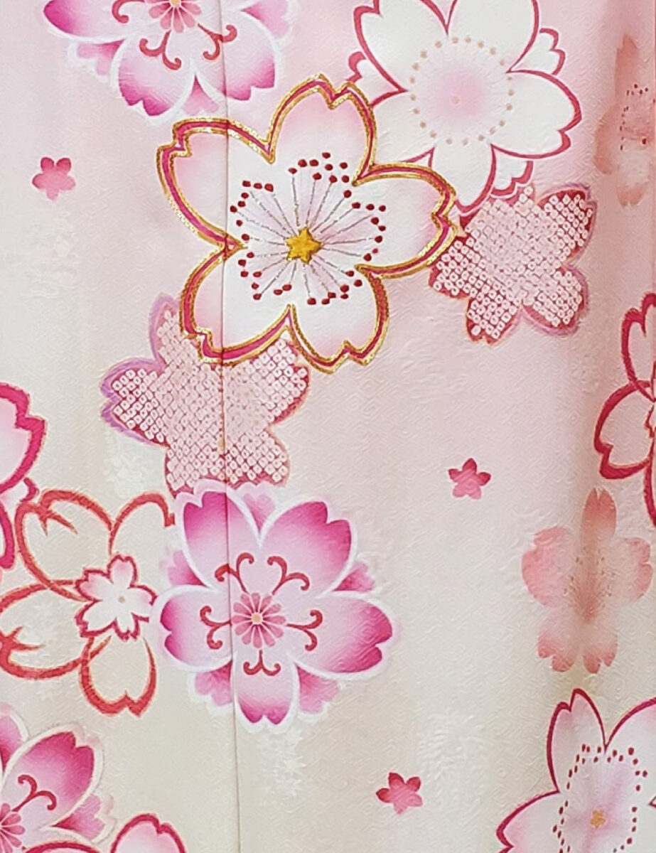 桜色の振袖レンタル　Sサイズ　桜柄