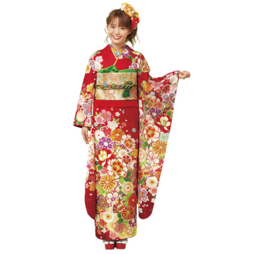 兵庫県 姫路 振袖レンタル M サイズ 赤