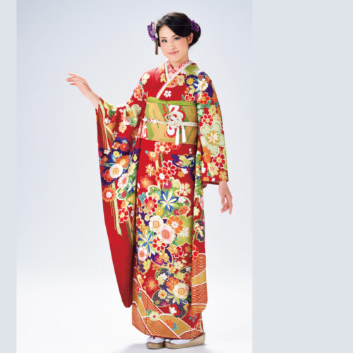 兵庫県　姫路　振袖レンタル　M　サイズ　赤