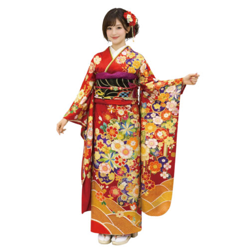 兵庫県 姫路 振袖レンタル M サイズ 赤