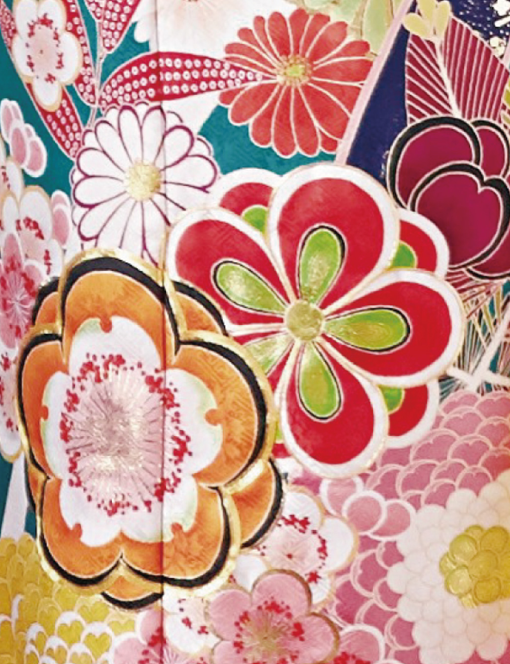 兵庫県　姫路　振袖レンタル　M　サイズ　青　緑