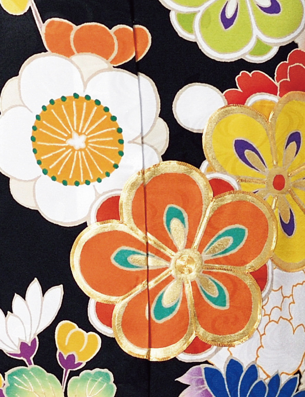 大柄　和風　黒振袖レンタル