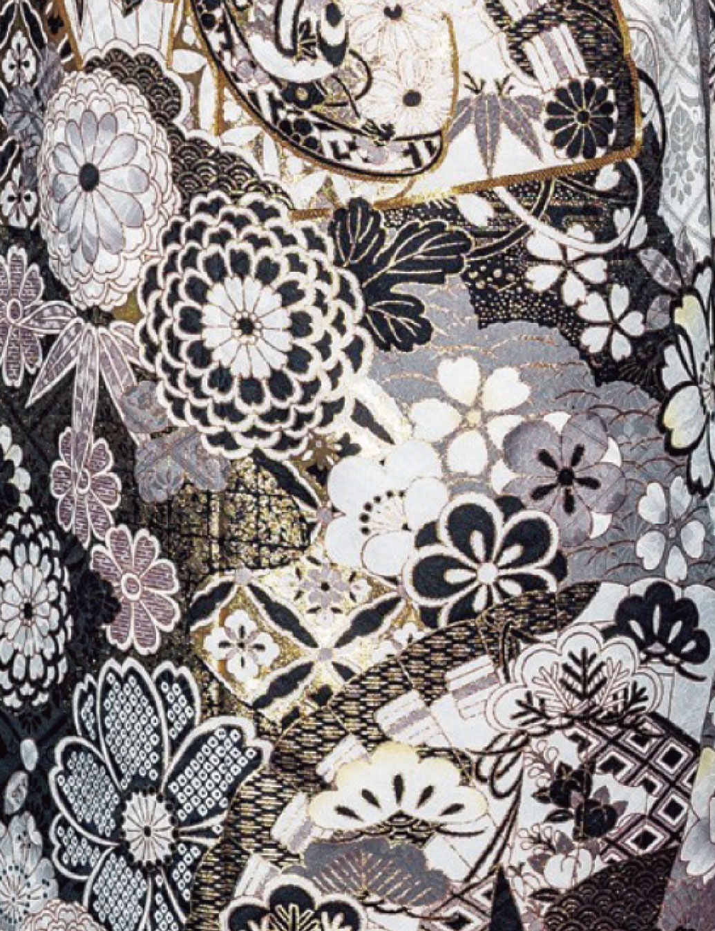 兵庫県 姫路 振袖レンタル LL サイズ 白 黒 ゴージャス