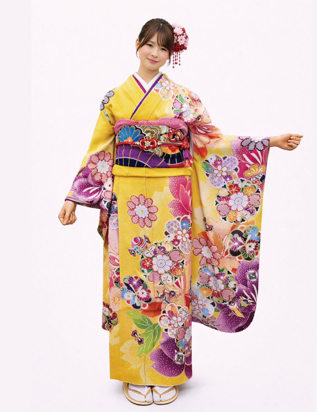 兵庫県 姫路 振袖レンタル S サイズ 黄
