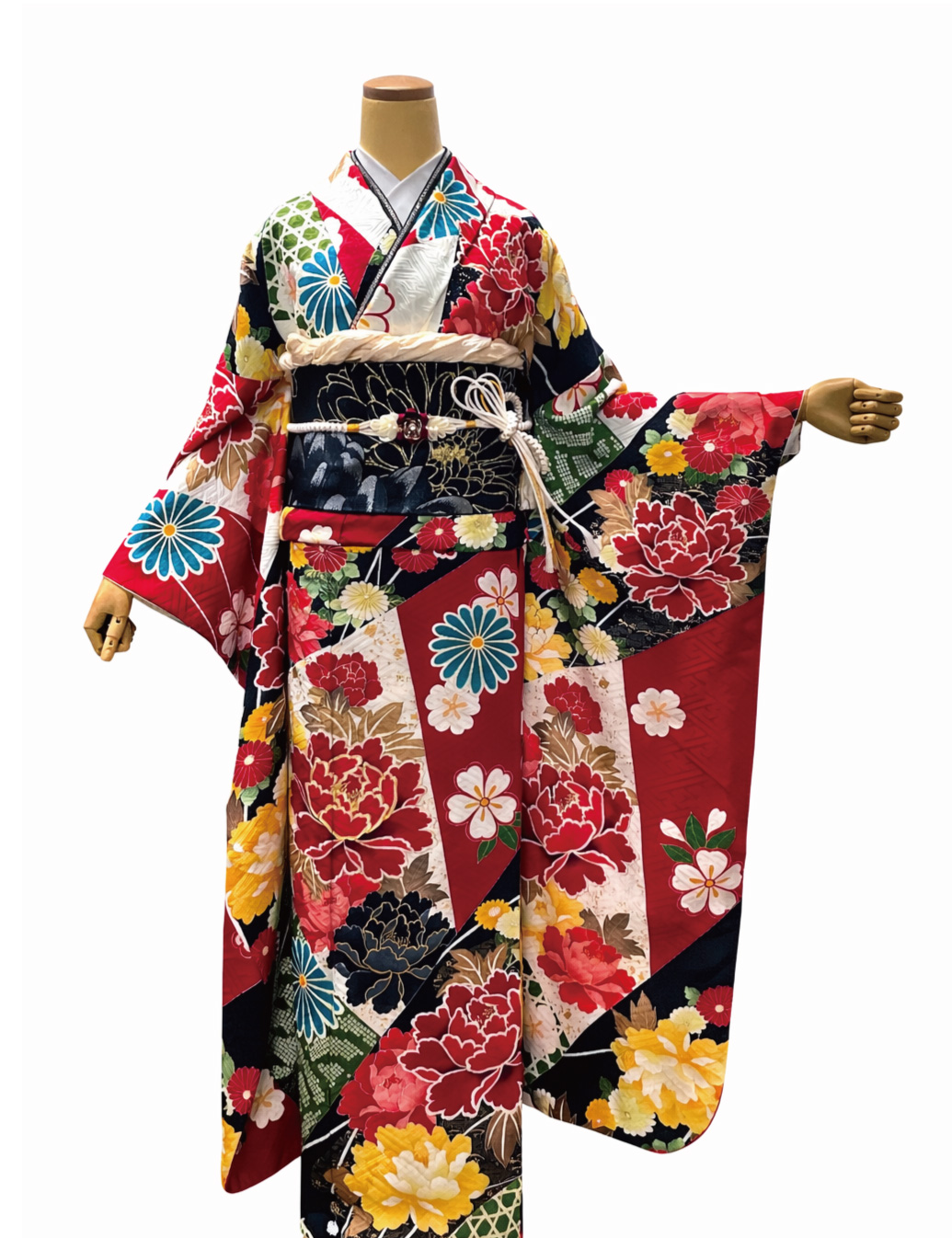 兵庫県　姫路　振袖レンタル　M　サイズ　赤