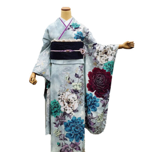 ブルーグリーン 振袖レンタル 小柄サイズ 姫路市周辺