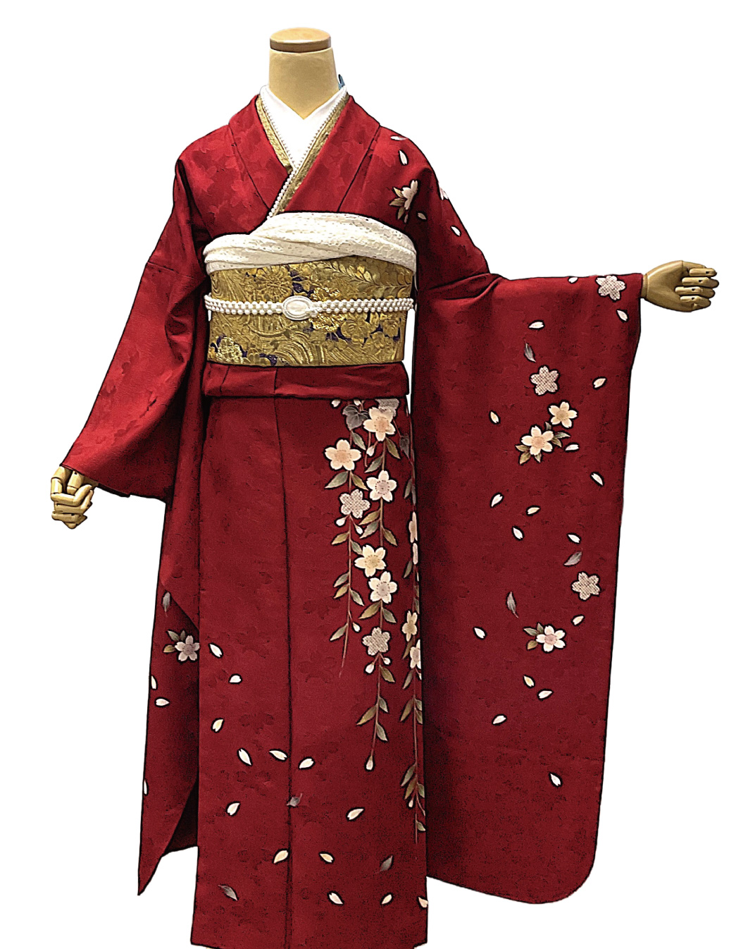 赤振袖レンタル　LLサイズ