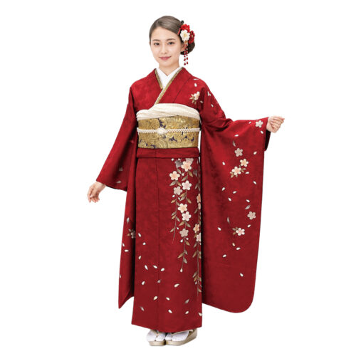 赤振袖レンタル　LLサイズ