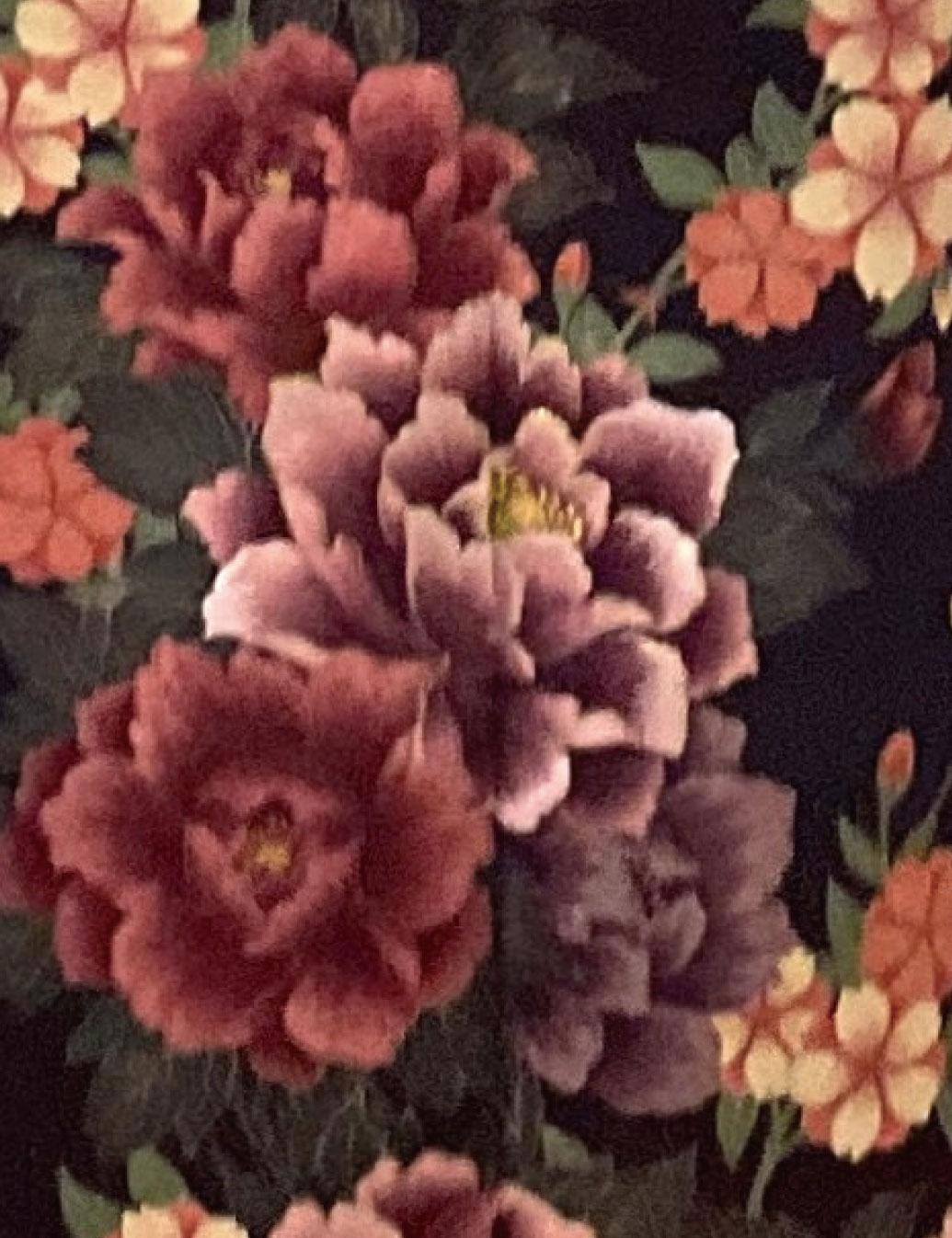 赤紫の花柄振袖レンタル