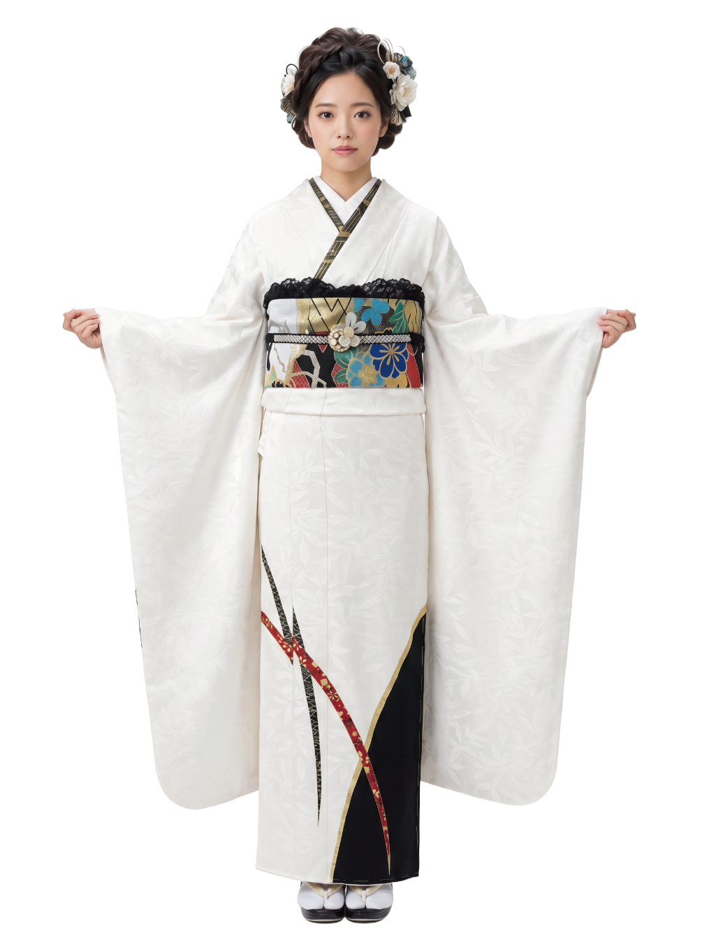 白色のシンプル振袖