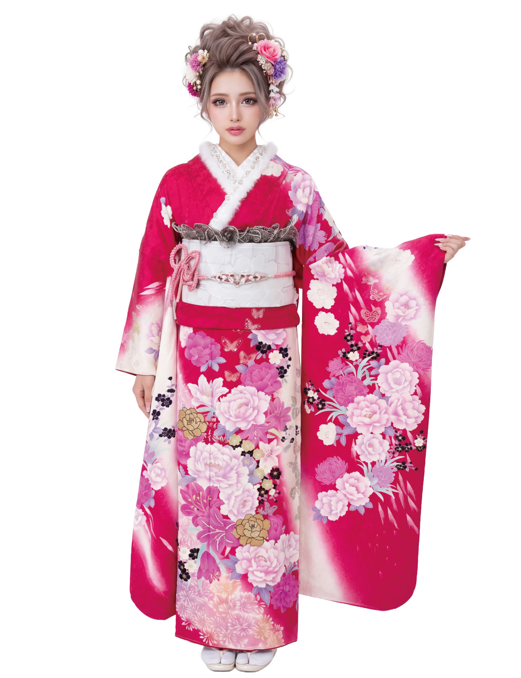 華やかな薔薇の振袖