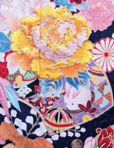 兵庫県　姫路　振袖レンタル　S　サイズ　青　紺